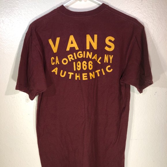 Men's Vans Burgundy Shirt - Size Classic Fit Medium - Picture 5 of 5